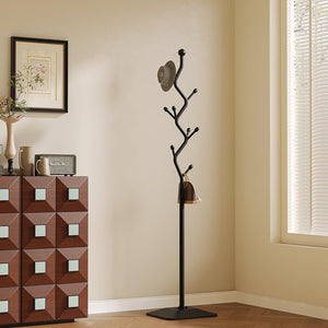 Metal Coat Rack with 8 Hooks – Tree Branch Design