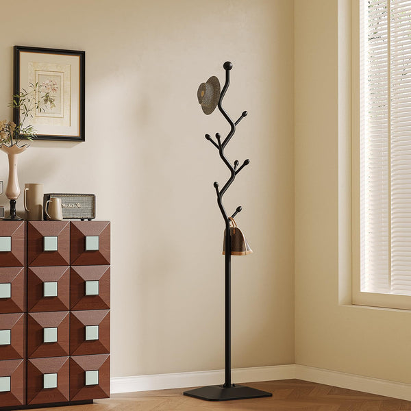 Metal Coat Rack with 8 Hooks – Tree Branch Design