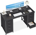 Computer Desk with 8 Fabric Drawers | Metal Frame | Home Office