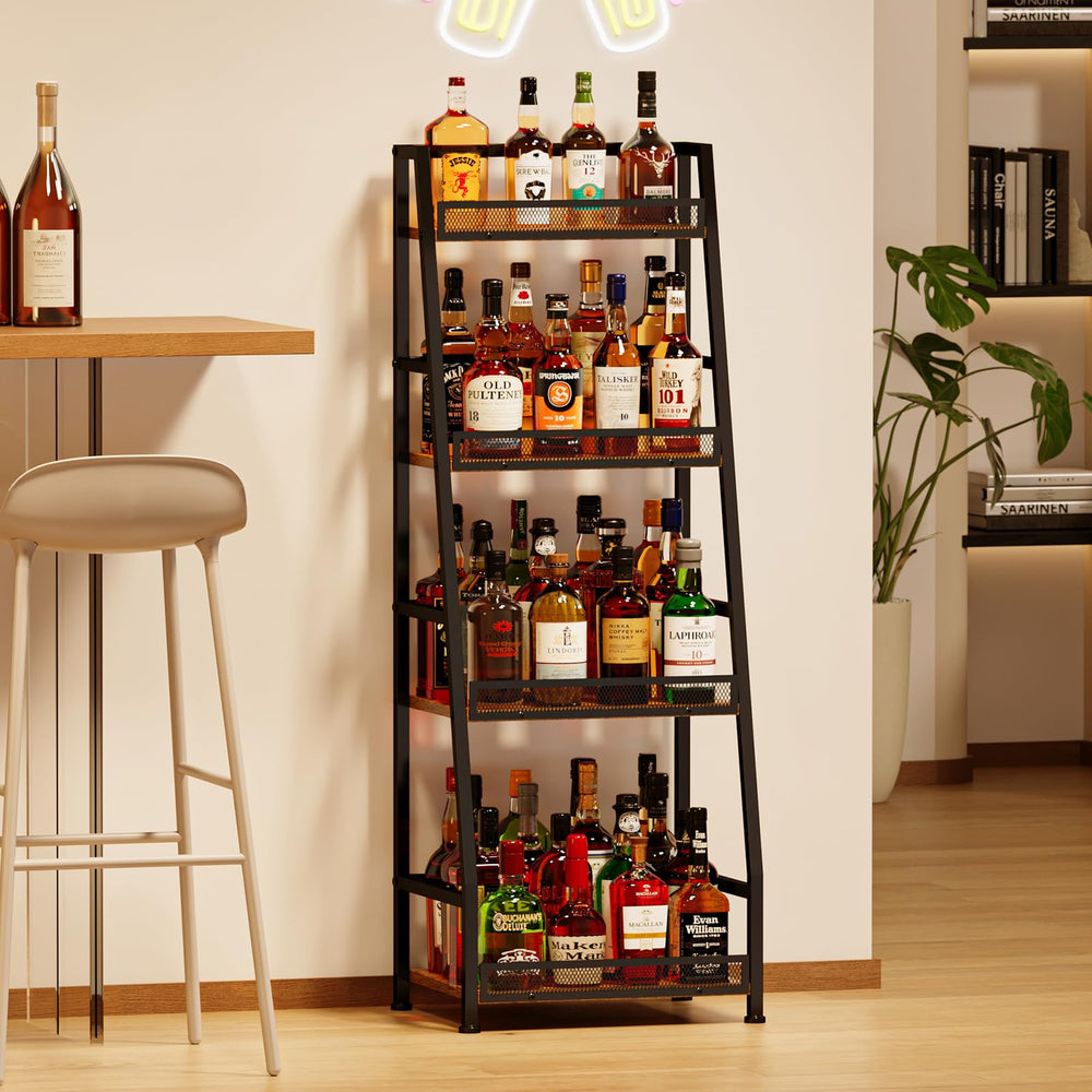 4-Tier Trapezoid Wine & Liquor Rack