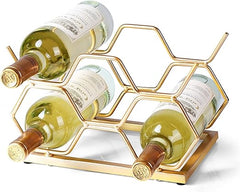 Countertop Wine Rack – 5 Bottle Metal Wine Holder Stand