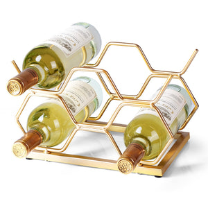 Countertop Wine Rack – 5 Bottle Metal Wine Holder Stand