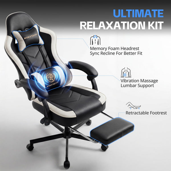 High Back Ergonomic Gaming Chair with Pocket Spring Cushion