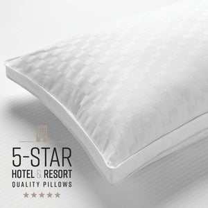 Queen Size Gusseted Bed Pillow – Soft Poly Fill, Cotton Cover