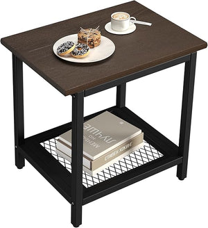2-Tier Outdoor Side Table with Storage