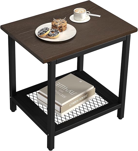 2-Tier Outdoor Side Table with Storage