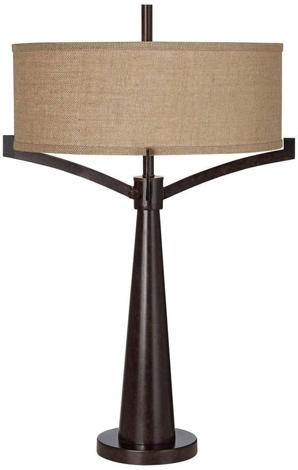 Industrial Bronze Table Lamps – Set of 2