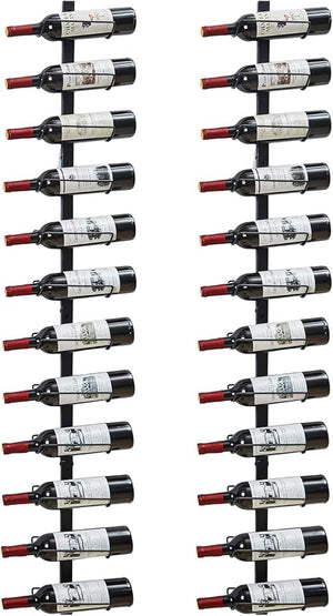 Wall-Mounted Metal Wine Rack – 9, 12, 24 & 36 Bottle Organizer