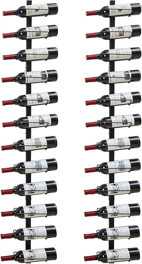 Wall-Mounted Metal Wine Rack – 9, 12, 24 & 36 Bottle Organizer