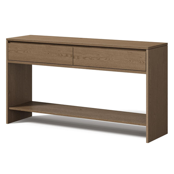 55-Inch Console Table with 2 Drawers & Open Shelf