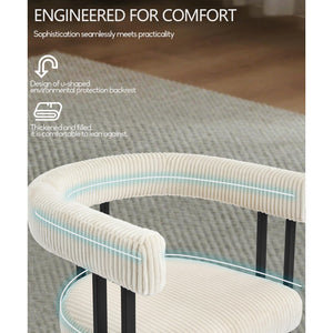 Upholstered Dining Chairs with Metal Legs