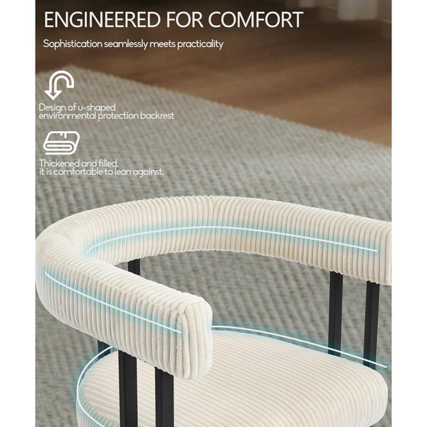 Upholstered Dining Chairs with Metal Legs