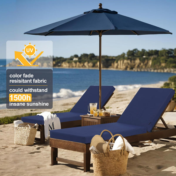 Outdoor Chaise Lounge Cushion Set