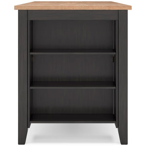 Counter Height Dining Table with Storage Shelves
