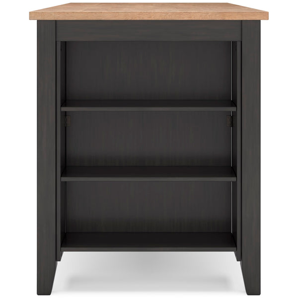 Counter Height Dining Table with Storage Shelves