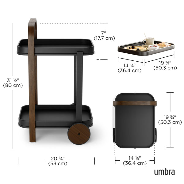 Two-Tier Bar & Serving Cart