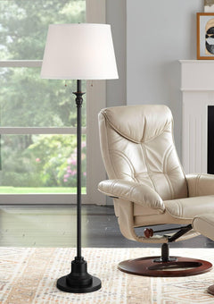 Spenser Traditional 58" Floor Lamp with White Shade