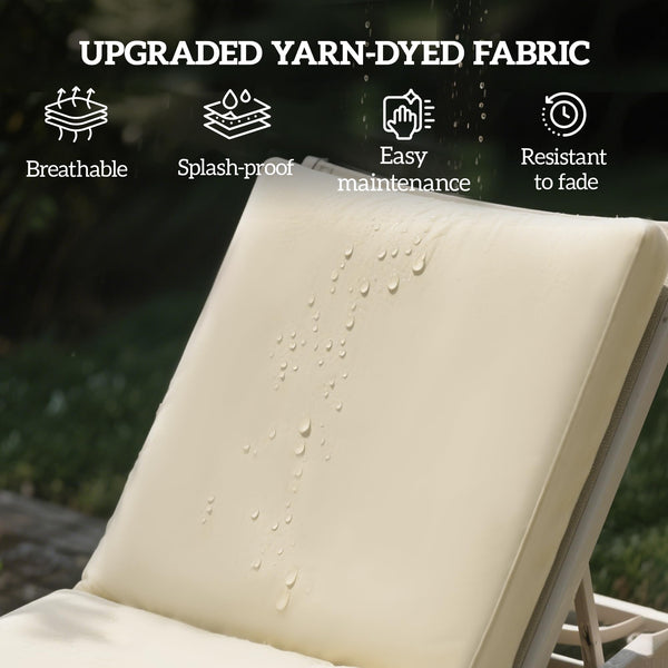 Outdoor Chaise Lounge Cushions Set of 2
