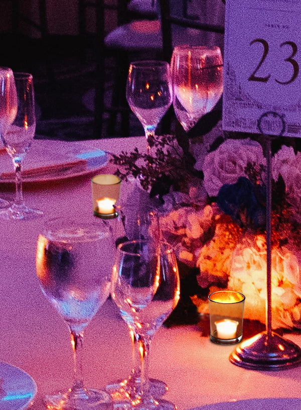 Amber Glass Votive Candle Holders – Set of 96