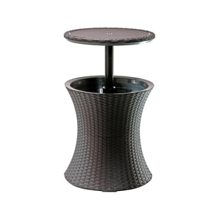 Outdoor Pop-Up Bar Table with Built-In Cooler