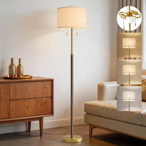 Mid-Century Modern Floor Lamp with 2 Lights