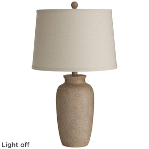 Farmhouse Rustic Table Lamps Set of 2 – Beige Oatmeal Fabric Shade