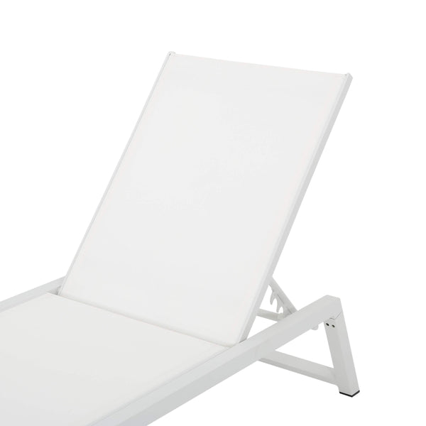 Outdoor Mesh Chaise Lounges Set of 2