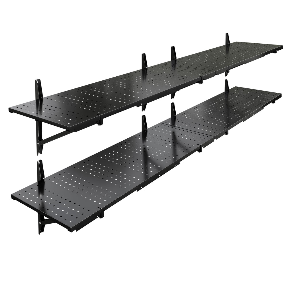 Heavy-Duty Perforated Wall Shelf with 1400 lbs Capacity