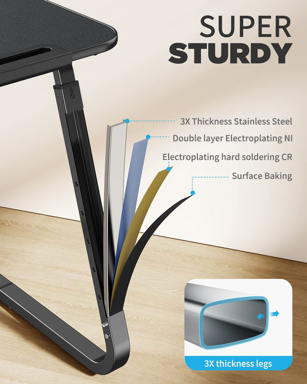 Adjustable TV Tray Table with Tilt & Height Settings