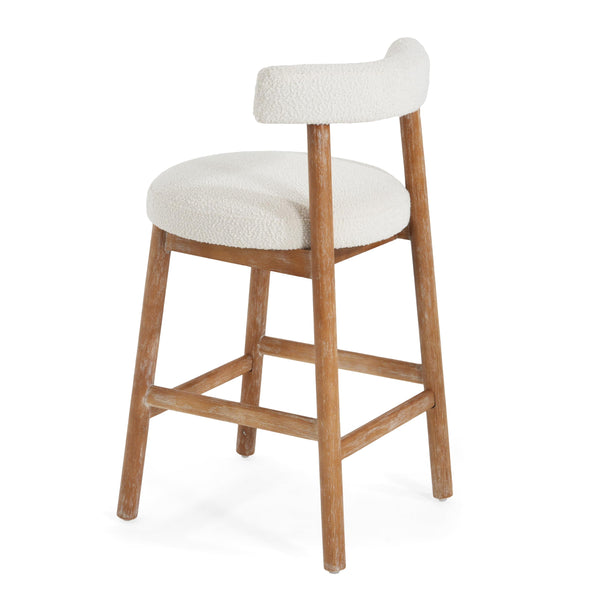 Boucle Counter Height Bar Stools, Set of 2
