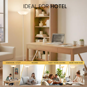 LED Floor Lamp – 10000 Lumen, 75W Dimmable, 5 Color Temps, 85+ CRI