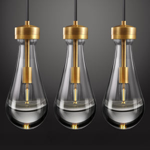 Teardrop Pendant Lights for Kitchen Island Set of 3