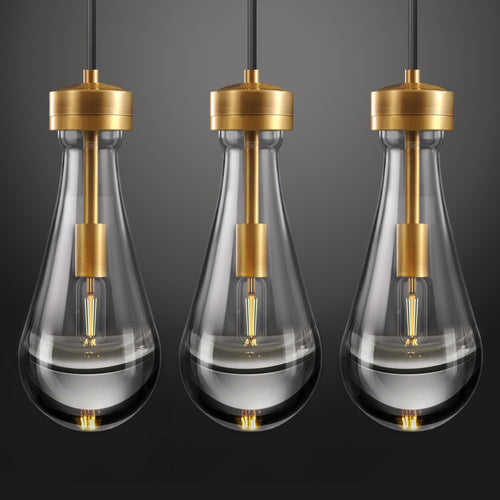 Teardrop Pendant Lights for Kitchen Island Set of 3