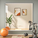 Wall-Mounted Tempered Glass Gym Mirror 55"L x 21"W – Set of 2