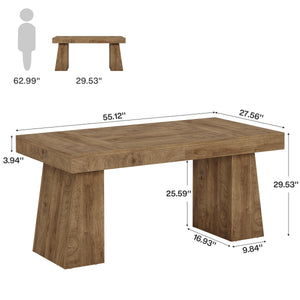 55" Executive Desk with Double Pedestal