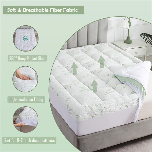 Pillow Top Mattress Topper with Deep Pocket