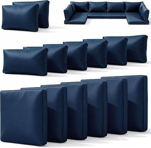 14-Piece Outdoor Patio Cushion Set with Removable Covers