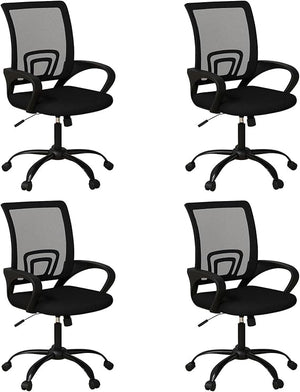 Mesh Office Chair Set, Ergonomic, Height Adjustable, 360° Swivel