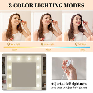 Makeup Vanity Desk with Mirror & Lights