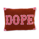 Embroidered Hook Decorative Throw Pillow 12"x16"