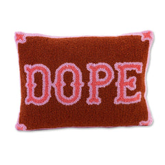 Embroidered Hook Decorative Throw Pillow 12"x16"