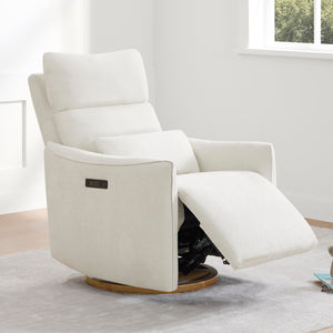 Power Nursery Glider Recliner Chair with Swivel & Adjustable Headrest