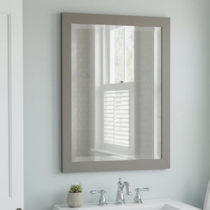 24" x 30" Beveled Bathroom Vanity Mirror – Wood Frame