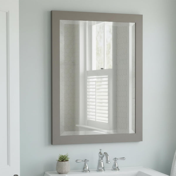 24" x 30" Beveled Bathroom Vanity Mirror – Wood Frame