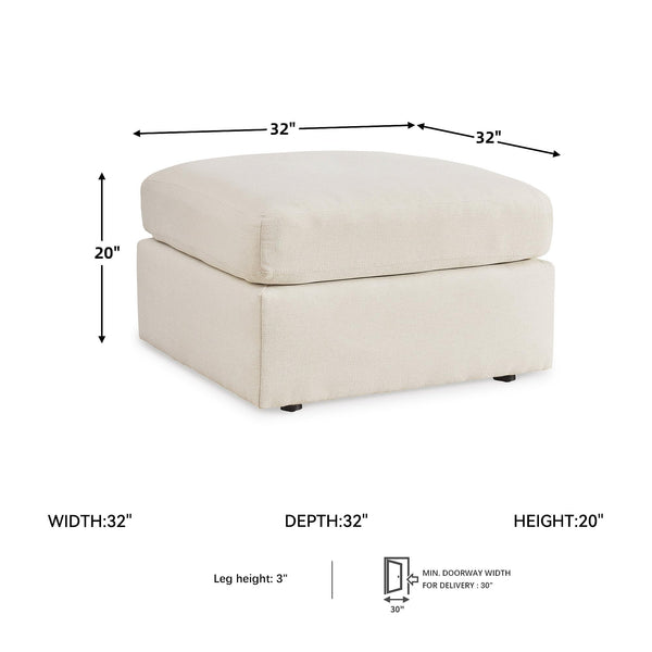 Oversized Square Accent Ottoman – Beige