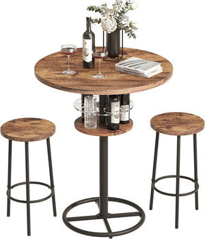 3-Piece Counter Height Bar Table & Barstool Set
