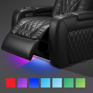 3-Seat Power Recliner with Center Console