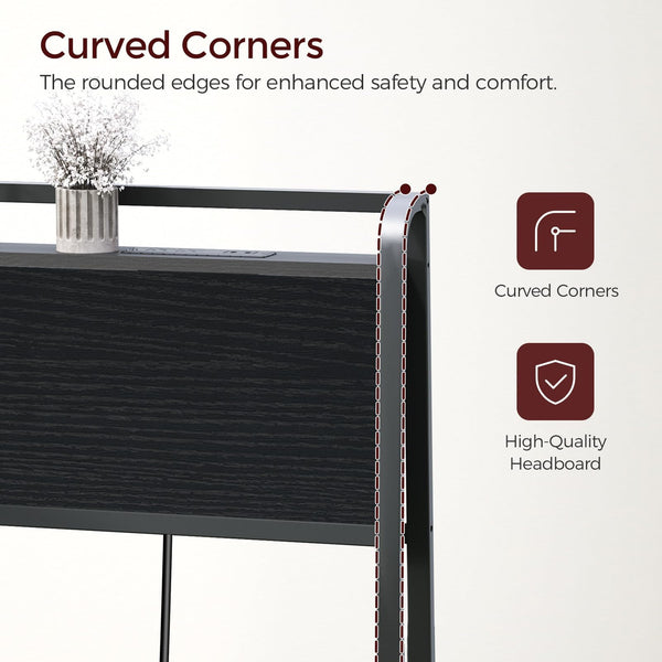 Queen/King Headboard with Storage & Power Strips