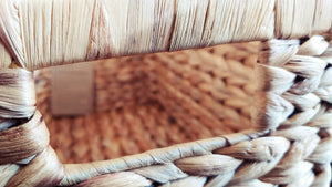 Water Hyacinth Storage Baskets – Handwoven Wicker Shelf Organizers