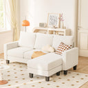 L-Shaped Sectional Sofa with Chaise and Ottoman